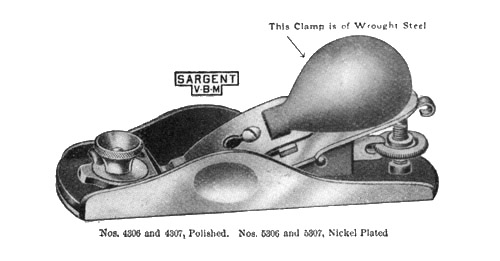 Sargent No 4307 Knuckle Joint Block Plane