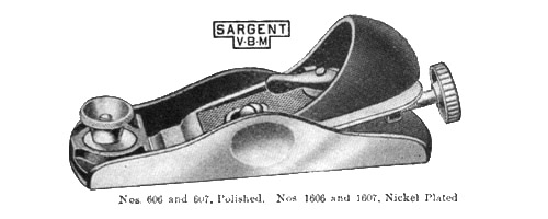 Sargent No. 606 Low Angle Block Plane